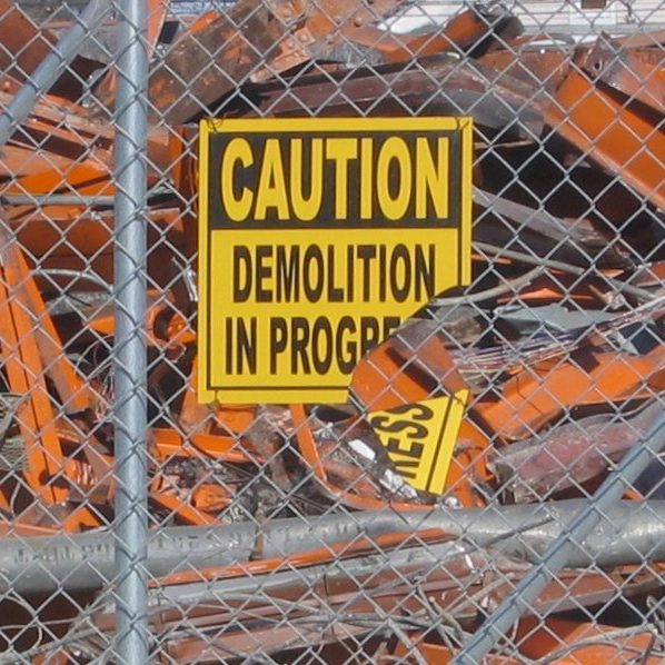 demolition sign