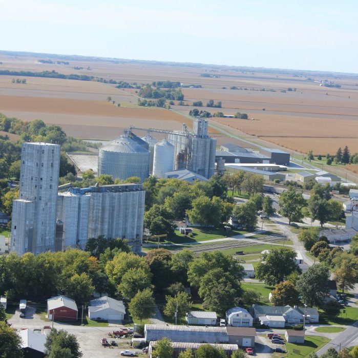 ag business arial shot