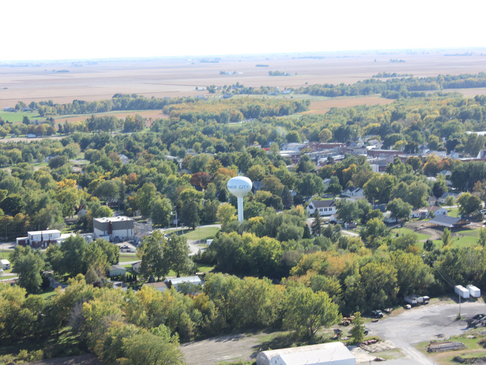 arial shot from north
